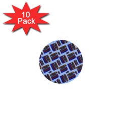 Abstract Pattern Seamless Artwork 1  Mini Buttons (10 Pack)  by Nexatart