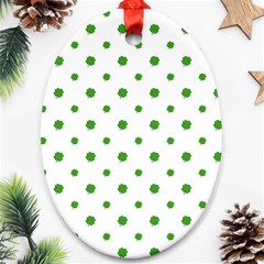 Saint Patrick Motif Pattern Oval Ornament (two Sides) by dflcprints