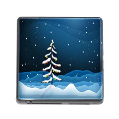 Christmas Xmas Fall Tree Memory Card Reader (square) by Nexatart