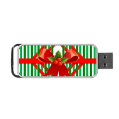 Christmas Gift Wrap Decoration Red Portable Usb Flash (two Sides) by Nexatart