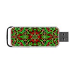 Christmas Kaleidoscope Pattern Portable USB Flash (Two Sides) Back