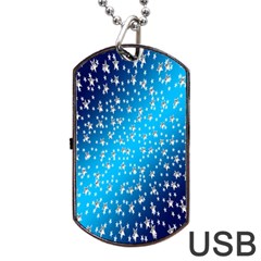 Christmas Star Light Advent Dog Tag Usb Flash (two Sides) by Nexatart