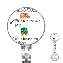 Homeschoolers Socialize Stainless Steel Nurses Watch by athenastemple
