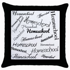 Homeschool Throw Pillow Case (black) by athenastemple