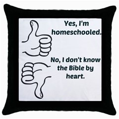 Bible No Throw Pillow Case (black) by athenastemple