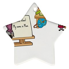 Mom Star Ornament (two Sides) by athenastemple