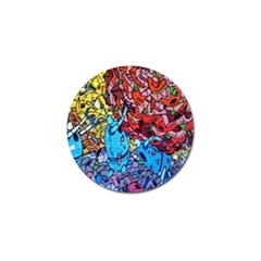 Colorful Graffiti Art Golf Ball Marker (4 Pack) by Nexatart