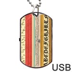 Digitally Created Collage Pattern Made Up Of Patterned Stripes Dog Tag USB Flash (Two Sides) Back