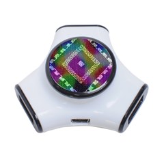 Embroidered Fabric Pattern 3-port Usb Hub by Nexatart