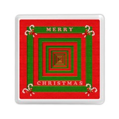 Fabric 3d Merry Christmas Memory Card Reader (square)  by Nexatart