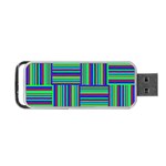 Fabric Pattern Design Cloth Stripe Portable USB Flash (Two Sides) Front