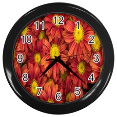 Flowers Nature Plants Autumn Affix Wall Clocks (black) by Nexatart