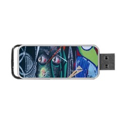 Graffiti Art Urban Design Paint Portable Usb Flash (one Side) by Nexatart