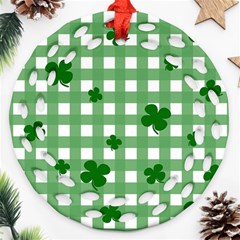 Clover Pattern Round Filigree Ornament (two Sides) by Valentinaart