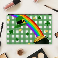 St  Patrick s Day Rainbow Cosmetic Bag (large)  by Valentinaart