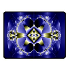 Fractal Fantasy Blue Beauty Double Sided Fleece Blanket (small)  by Nexatart