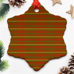 Fugly Christmas Xmas Pattern Snowflake Ornament (two Sides) by Nexatart