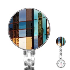 Glass Facade Colorful Architecture Stainless Steel Nurses Watch by Nexatart