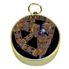 Machine Gear Mechanical Technology Gold Compasses by Nexatart