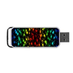 Star Christmas Curtain Abstract Portable Usb Flash (one Side) by Nexatart