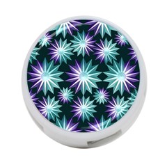 Stars Pattern Christmas Background Seamless 4-port Usb Hub (one Side) by Nexatart