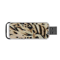 Tiger Animal Fabric Patterns Portable Usb Flash (one Side) by Nexatart