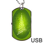 Vector Chirstmas Tree Design Dog Tag USB Flash (One Side) Front
