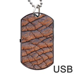 Elephant Skin Dog Tag Usb Flash (two Sides) by Amaryn4rt