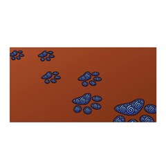 Footprints Paw Animal Track Foot Satin Wrap by Amaryn4rt