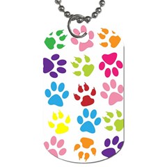 Paw Print Paw Prints Background Dog Tag (one Side) by Amaryn4rt