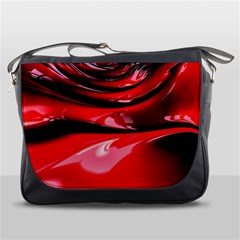 Red Fractal Mathematics Abstract Messenger Bags by Amaryn4rt