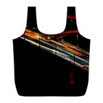 Highway Night Lighthouse Car Fast Full Print Recycle Bags (L)  Front