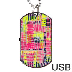 Abstract Pattern Dog Tag Usb Flash (two Sides) by Simbadda