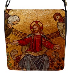 Gold Jesus Flap Messenger Bag (s) by boho