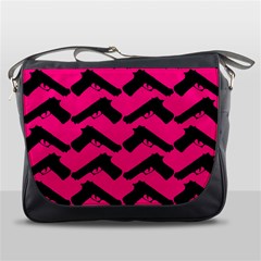 Pink Gun Messenger Bags by boho