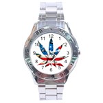 Marijuana Stainless Steel Analogue Watch Front