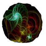 Art Shell Spirals Texture Large 18  Premium Round Cushions Back