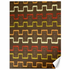 Fabric Texture Vintage Retro 70s Zig Zag Pattern Canvas 36  X 48   by Simbadda