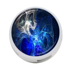 Ghost Fractal Texture Skull Ghostly White Blue Light Abstract 4-port Usb Hub (one Side) by Simbadda