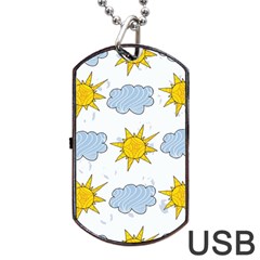Sunshine Tech White Dog Tag Usb Flash (one Side) by Simbadda