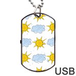 Sunshine Tech White Dog Tag USB Flash (One Side) Front