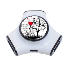 Love Song 3-port Usb Hub by Valentinaart
