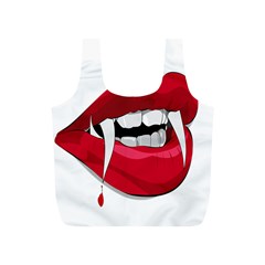 Mouth Jaw Teeth Vampire Blood Full Print Recycle Bags (s)  by Simbadda