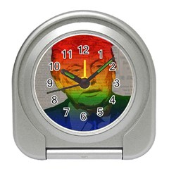 Rainbow Trump  Travel Alarm Clocks by Valentinaart