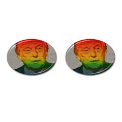 Rainbow Trump  Cufflinks (oval) by Valentinaart