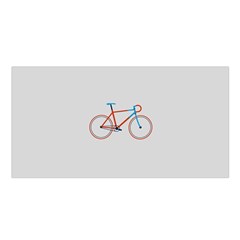 Bicycle Sports Drawing Minimalism Satin Shawl by Simbadda