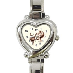 Zombie Apple Bite Minimalism Heart Italian Charm Watch by Simbadda