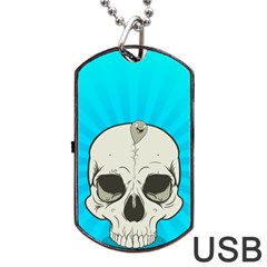Skull Ball Line Schedule Dog Tag Usb Flash (one Side) by Simbadda