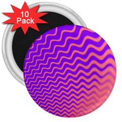Pink And Purple 3  Magnets (10 Pack)  by Simbadda