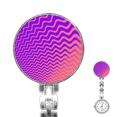 Pink And Purple Stainless Steel Nurses Watch by Simbadda